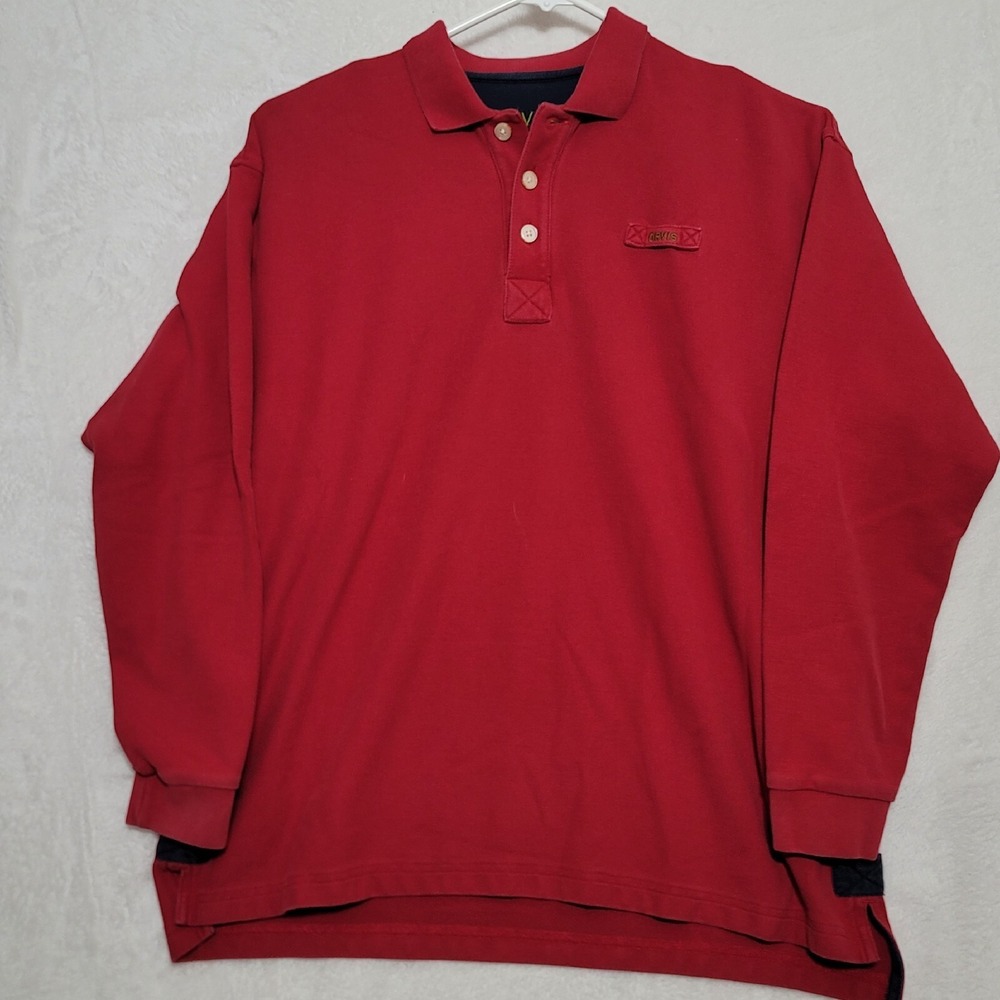 Orvis Men's Sweater Size L Large Dark Red Thick Cotton Long Sleeve Casual
